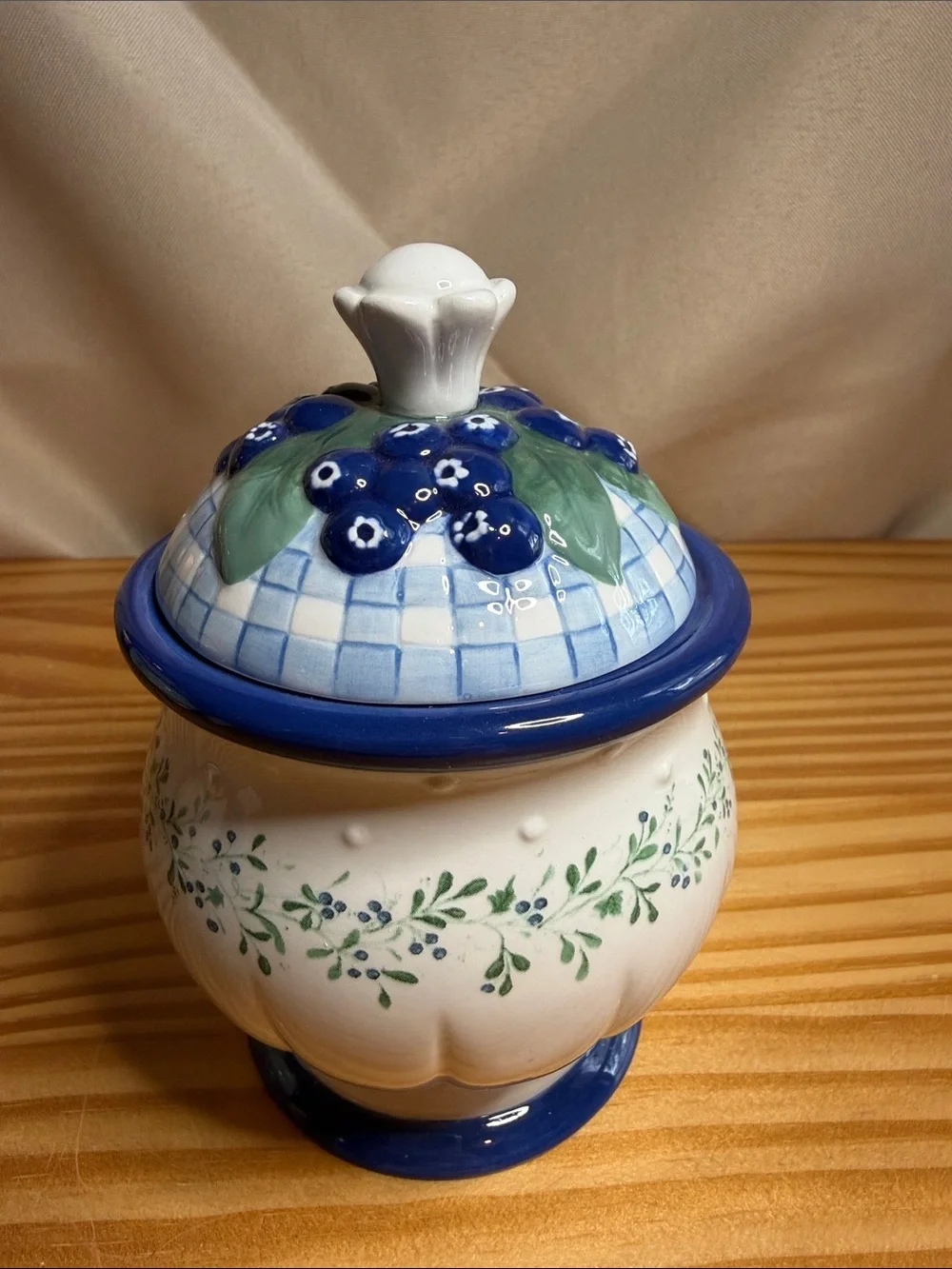Demdaco Woodsong Blueberry Cottage Sugar and Creamer Set NIB